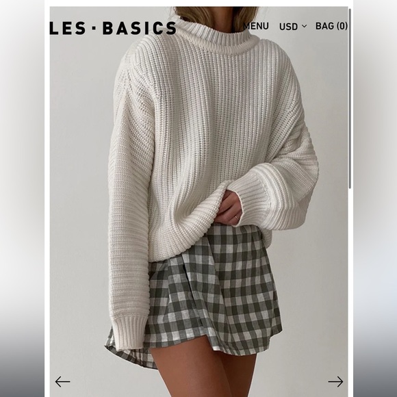 Les Basics Chunky Knit Fred Bone Sweater - Picture 6 of 9